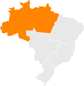 Mapa da região norte do Brasil
